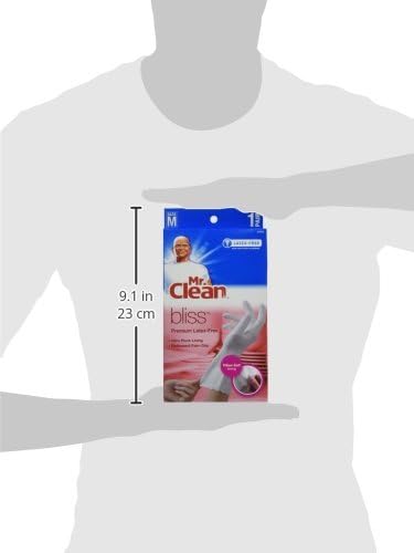 Mr. Clean 243033 Bliss Premium 1-pair Latex-free Gloves Medium (4 Pack)