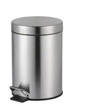 5 Liter / 1.3 Gallon Stainless Steel Round Bathroom Trash Can with Soft Close Lid and Foot Pedal for Bathroom Kitchen &amp Small Space (9 L x 9 W x 11 H)