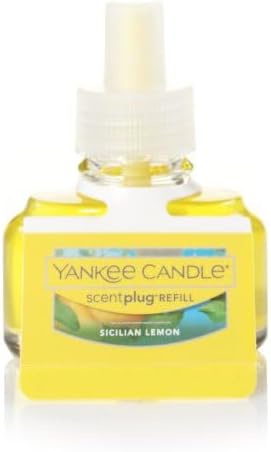Yankee Candle Sicilian Lemon Electric Home Fragrance Scent Plug Refill (Pack of 4)