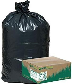 Earthsense Recycled Star Bottom Trash Bags 33 gal Black 100ct WBI RNW4050
