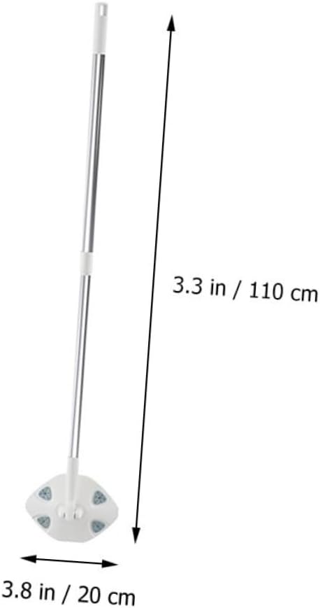 Veemoon Rotating Dust Mop for Hardwood Floor Cleaning with Flat Mop Pad and Dry Towel No-wash Triangle Shape Dust Broom for Home Use and Floor Care