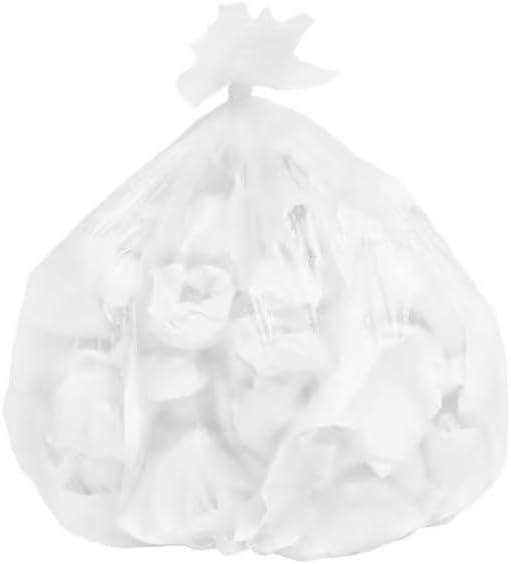 Clear Waste Liner Trash Bags 10 Gallon Capacity 250 Count Box