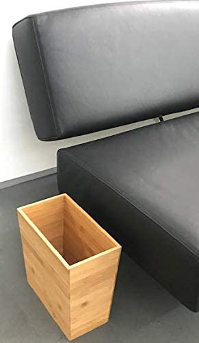 Bamboo Waste Basket Set of 2 Waste Baskets for Bathroom Waste Basket for Office Bathroom Trash Can Bedroom Trash Can Trash Can Small Wastebasket Bamboo Decor (2 106 x 5.75 x 10)