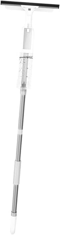 High-Rise Window Cleaner Tool Long Handle Double-Sided Wipe Spray Brush Exterior Window Scrub Microfiber Cloth