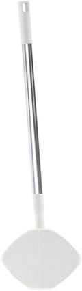 Retractable Dust Mop with Long Handle White Microfiber Triangle Cleaning Mop Cloth for Convenient Dust Removal