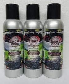 Smoke Odor Exterminator 198 gm/ 7 oz Large Spray Mulberry &amp Spice Set of Three Cans.