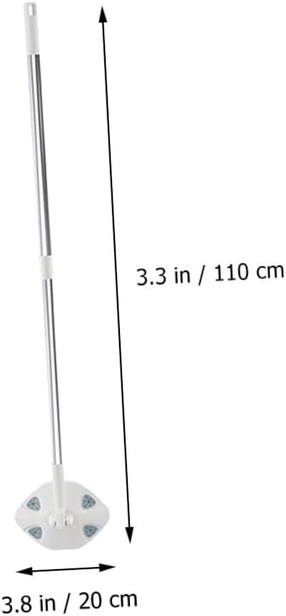 TEHAUX Rotatable Household Cleaning Dust Mop with Retractable Handle Dry Dust Mop for Floor Cleaning for Home Use
