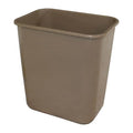 Soft-Sided Plastic Wastebasket Beige 28 qt