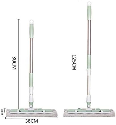 Flat Mop Floor Telescopic with Large Microfiber Pads Spin 360 Degree Handle Home Windows Kitchen Cleaner Wood Tile
