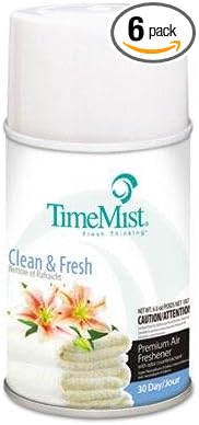 TimeMist Metered Fragrance Dispenser Refills Clean N Fresh 6.6 Ounces(332502TMCACT) Single (6)