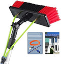 Glass Cleaning Brush Home Water Fed Telescopic Pole Kit Solar Panel Brush Rotating for Photovoltaic Panel3-12m Water Fed Window Cleaning Pole Water Fed Telescopic Cleaner Brush with Squeeg