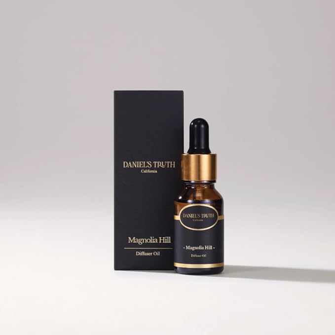 Daniel's Truth Solar-Powered Car Air Freshener Set 2 x 15ml (0.5oz) Bottles – Signiture Bombshelluth &amp Magnolia Hill Scents K-Beauty Designed Rotating Essential Oil Diffuser 30ml (1oz) Total