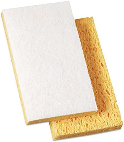 212 Main BWK16320 3.6 x 6.1 Inch Scrubbing Sponge 0.7 Inch Thick Yellow &amp White - 20 per Case