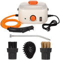 Steam Cleaner Portable Handheld Steam Cleaner 4.5Bar High Pressure Temperature Steam Cleaning Machine with 3 Brush (Orange White)
