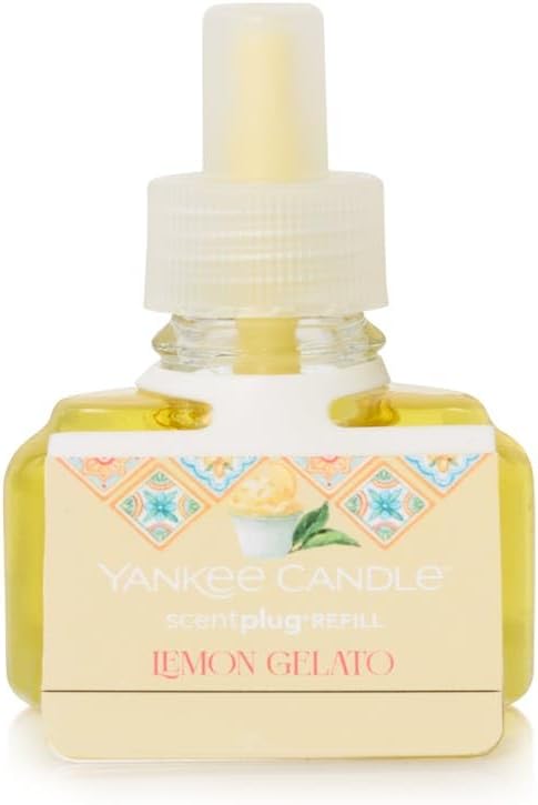 Yankee Candle ScentPlug Refill Hello Italy Collection Lemon Gelato Home Air Freshener Plug-In Refills 30-Day Continuous Fragrance (Pack of 4)