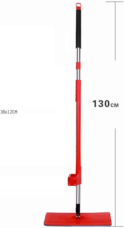 Clean Microfiber Flat Mop Hands-Free Self-Wringing Telescopic Stainless Steel 180 Degrees for Home Kitchen and All Floor Surfaces with Handle