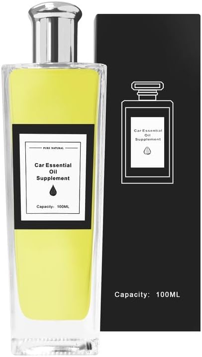 100ML Car Essential Oil Diffuser Refill Premium Car Fragrance Oil Long-Lasting Car Air Freshener for Auto Home Office (Hilton)