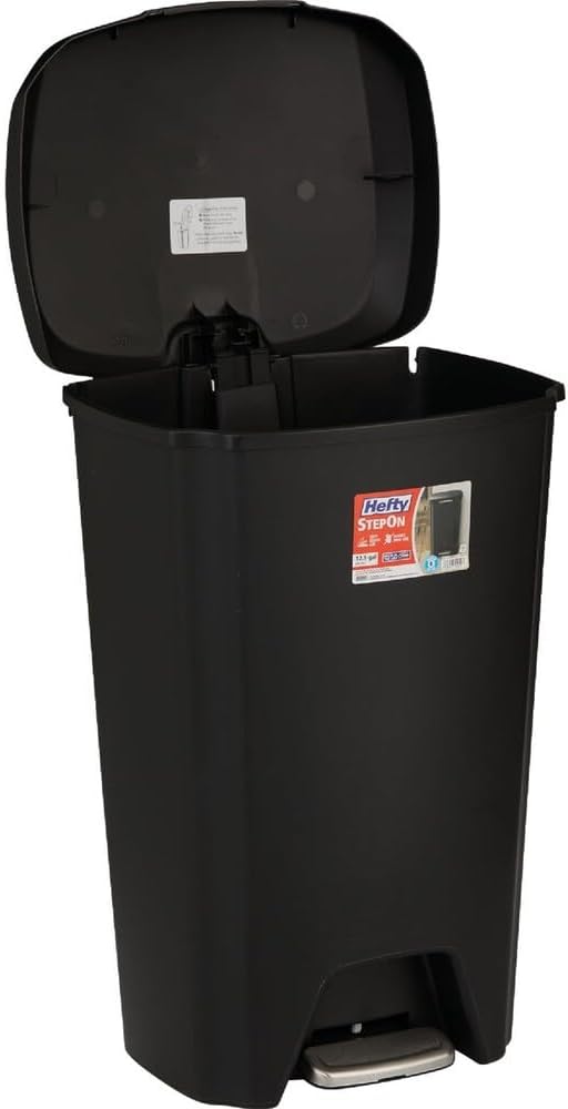 Home Logic Step-On Wastebasket - Black (52 qt.)
