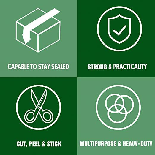 HERKKA Clear Packing Tape 24 Rolls Heavy Duty Packaging Tape for Shipping Packaging Moving Sealing Thicker Clear Packing Tape 1.88 inches Wide 65 Yards Per Roll 1560 Total Yards