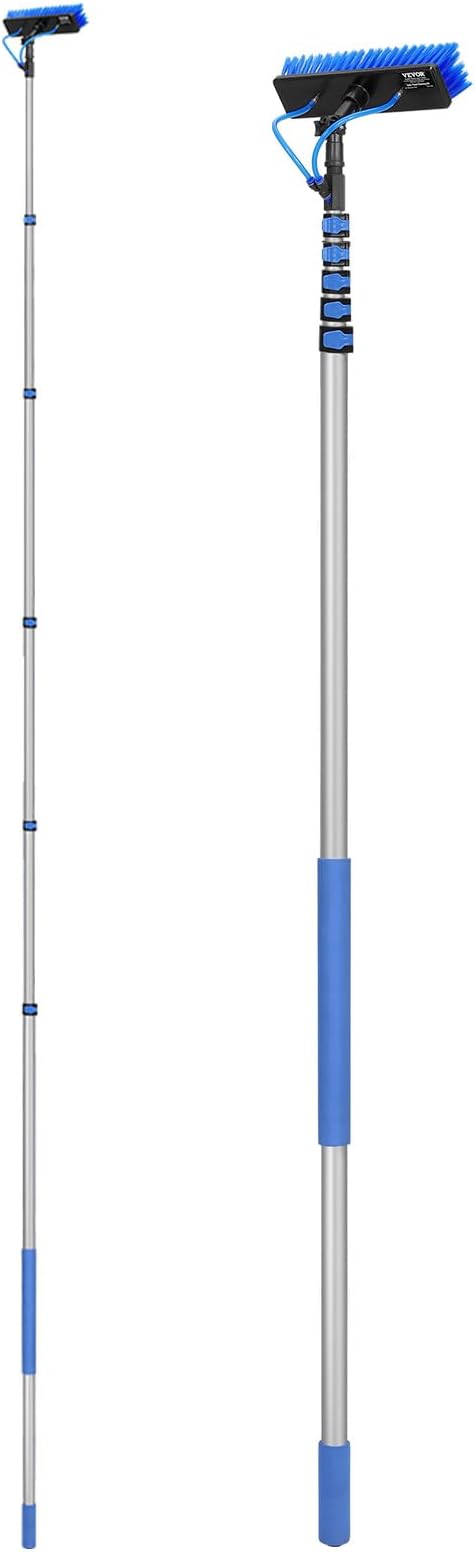 VEVOR Water Fed Pole Kit 36FT Solar Panel Cleaning Pole with Extendable Handle 180° Rotatable Brush Head &amp 65.6FT Hose Household &amp Outdoor Window Cleaner Tool for Caravan Solar Panel Deck