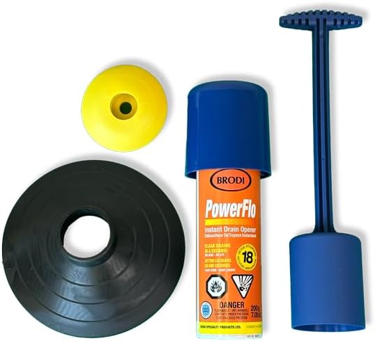 PowerFlo is a non-chemical Safe Instant Drain Opener for all Diameter Drains. Does not use air pressure or chemicals. Powerful solution with 18 applications (Full Starter Kit)