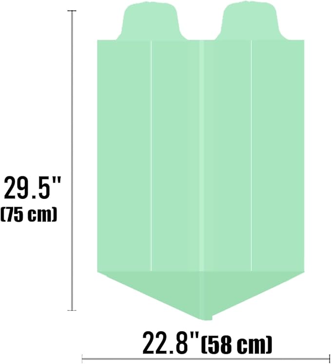 8-10 Gallon Flap Tie Compostable Trash Bags 240 Count Compost Bags Kitchen Trash Bags Sturdy Biodegradable Garbage Bags Food Scrap Waste Bags ASTM D6400 US BPI Certified Green