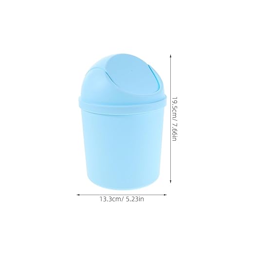ABOOFAN 6pcs Mini Wastebasket Trash Can Plastic Tiny Desktop Waste Garbage Bin with Swing Lid for Home Office Kitchen Vanity Tabletop Bathroom Bedroom