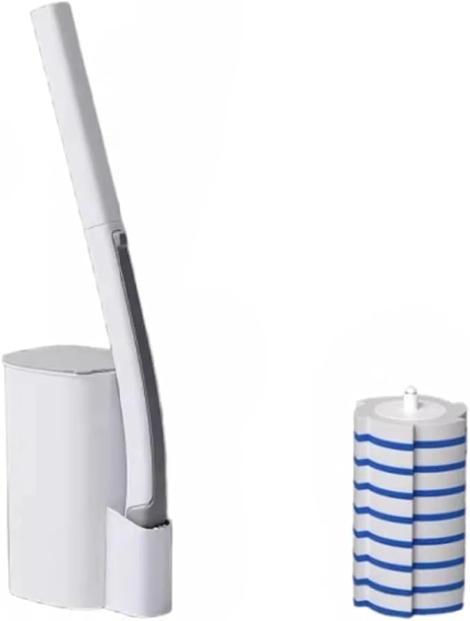 Disposable Toilet Brush Set Toilet Bowl Cleaning Kit Cleaners with Refills Floorstand Cleaning Tool for Bathroom Wc Accessories(Floorstand Set)