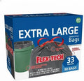 Kirklant Signatures Flex-Tech 33 Gallon Extra Large Trash Bags Drawstring Leak Protection &amp Tear Resistant Black 90 Count