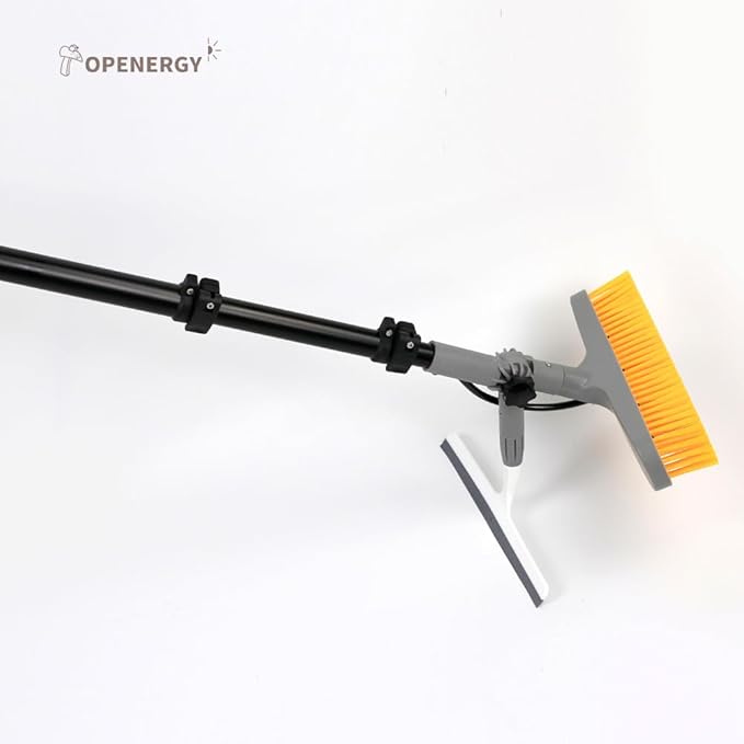 Topenergy Solar Panel Cleaning Brush and Pole Kit 36Ft Extendable Water Fed Pole Kit Outdoor Window Cleaner Tool for Solar Panel Window Roof RV Glass House Washing