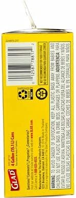 Glad Flat Top Small Garbage Bag 30 Count per Pack - 6 per case.