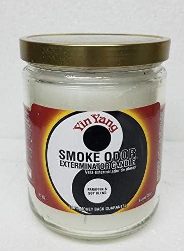 Smoke odor Exterminator Bamboo Breeze Includes two 13 oz Jar Candle One 7 oz Spray &amp one Car Hangers All in One Bundle.