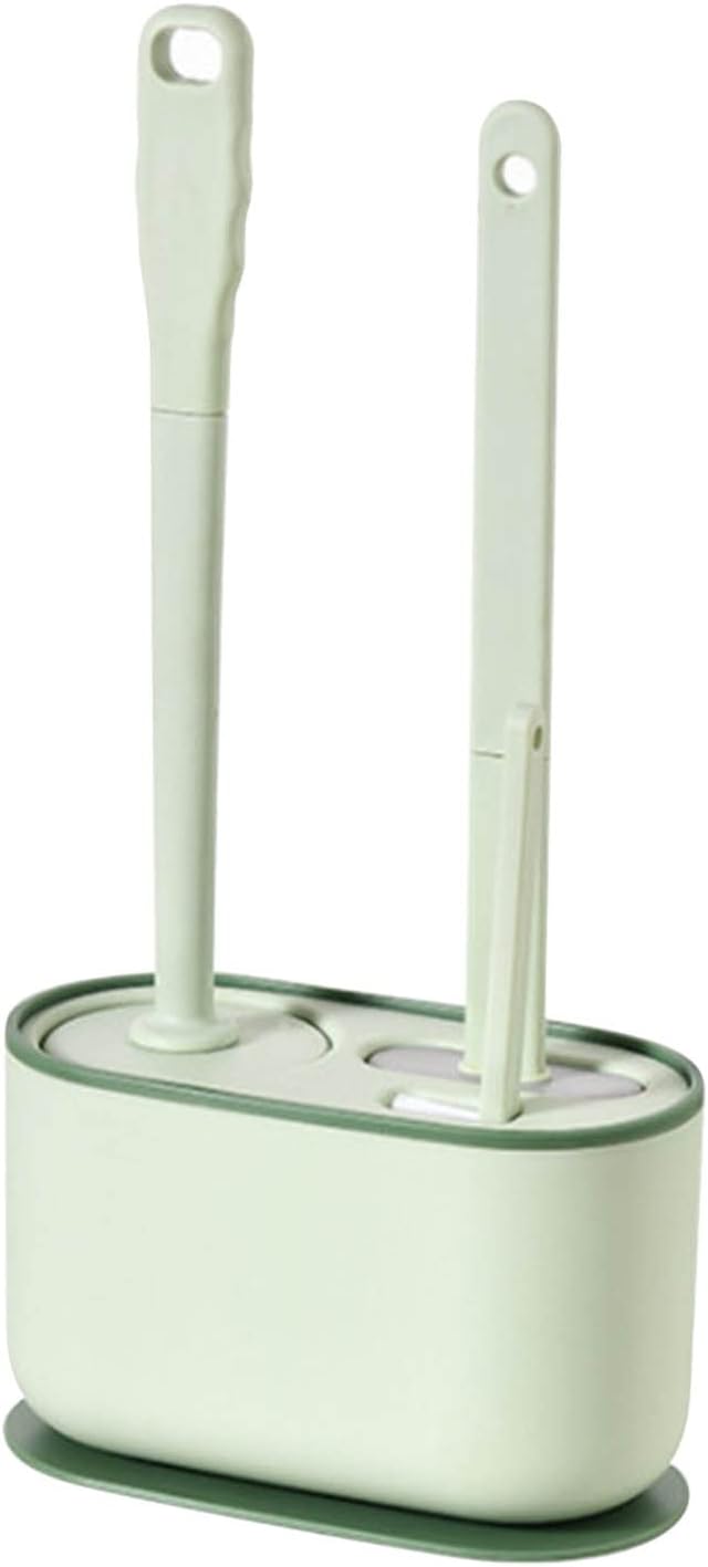 Plastic Toilet Brush Set Strawberry Green Bathroom Accessories Includes 2 Toilet Brushes &amp Holder