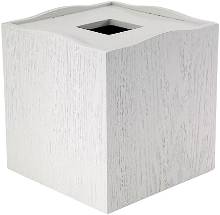 Avanti Linens - Tissue Box Cover Decorative Resin Cover Beach Inspired Bathroom Accessories (Seaglass Collection)