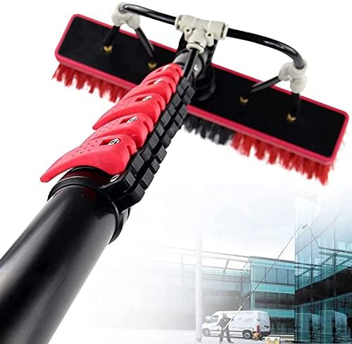 Cleaning Kit Telescopic Brush3.6m-10.8m Window Cleaning PoleWater Fed Pole Kit with Hose SprayExtendable Solar Panel Water Spray Cleaning Brush Window Cleaner Kit Safe and Clean Su