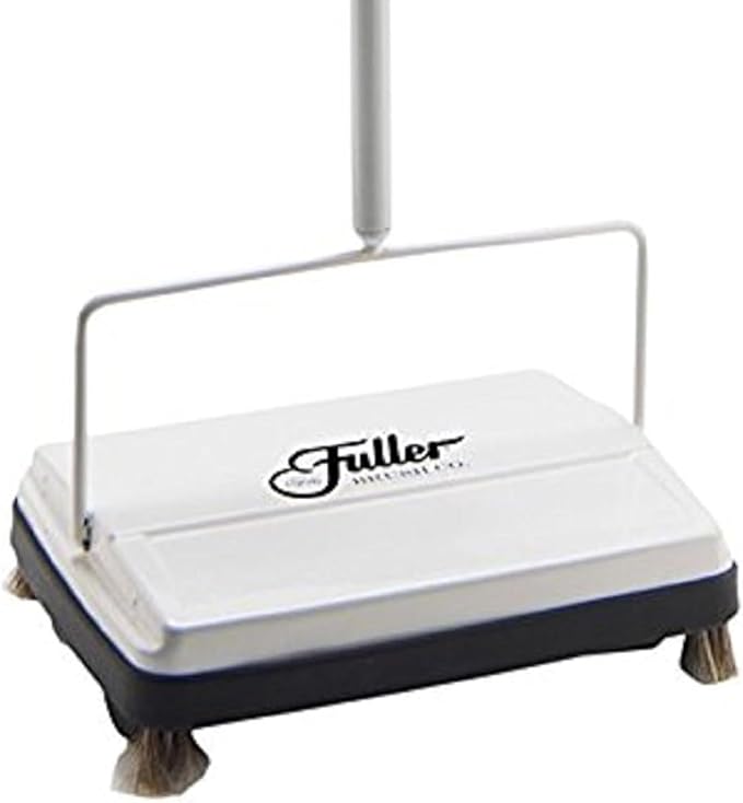 Fuller Brush 17028 Electrostatic Carpet &amp Floor Sweeper - 9 Cleaning Path - Lightweight - Ideal for Crumby Messes - Works On Carpets &amp Hard Floor Surfaces - White