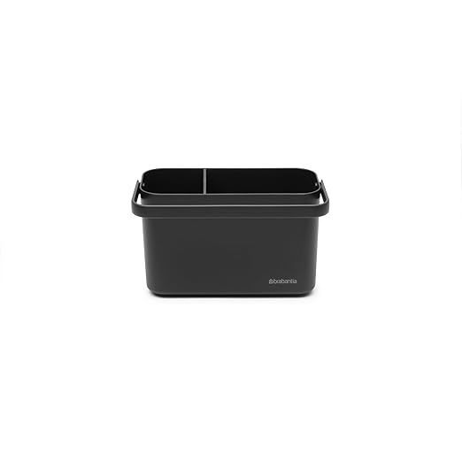 Brabantia SinkSide Cleaning Caddy with Handle - Dark Gray | Cleaning Products Organiser &amp Storage |Ergonomic &amp Compact Basket for Cleaning Tools