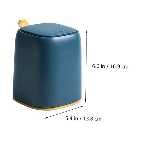 Mini Portable Garbage Bin with Press Cover for Office and Home Odor Sealing Trash Friendly Material Compact Waste Basket for Car Desk and Living Room Use