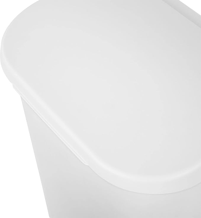 Sterilite 10758006 11.3 gal Lift Top Wastebasket White