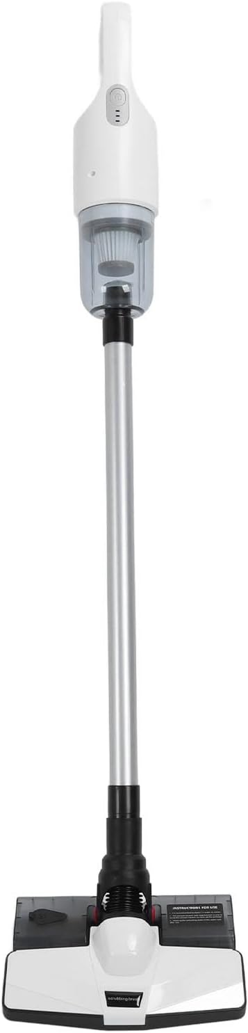 Cordless Vacuum Cleaner Powerful Suction Wet Dry Vacuum Cleaner with Mop 400ml Dust Box for Pet Hair (White)