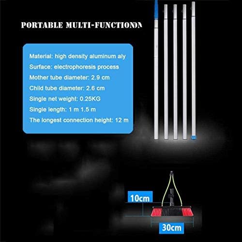 Telescopic Pole Kit Cleaning Brush3-12m Window Cleaning Pole Window Cleaner Kit Water/Hose Fed Pole Window Cleaning Brush Equipment Cleaning Photovoltaic and Solar Panels7m Rod-30cm Br