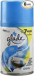 Glade Automatic Spray Refill - Clean Linen 6.2 oz. (Pack of 6) by Glade