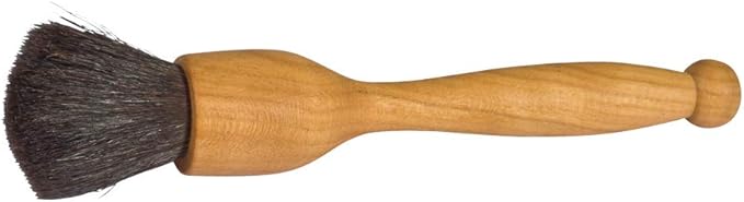 Redecker Dust Brush with Goat Hair Bristles and Oiled Beechwood Handle 5-1/8-Inches Black