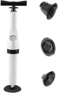 Toilet Plunger Toilet Clog Remover with Replaceable Plug Cordless Manual Toilet Clog Remover High Pressure Air Plunger with Visual Pressure Gauge Suitable for Dredging Pipes