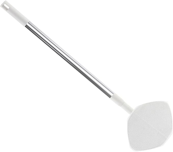 Retractable Dust Mop with No-wash Microfiber Pad Triangle Shape Dry Floor Cleaning Mop for Household Use Extendable Handle Convenient for Vinyl Plank and Hard Floor Dust Removal