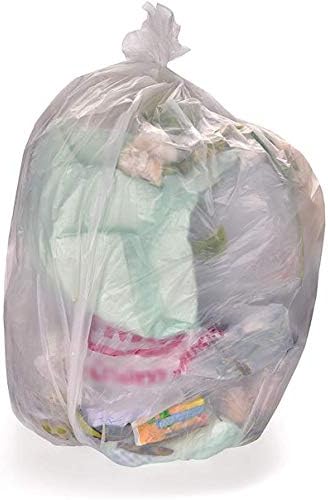 Hefty 30 Gallon Clear Large Recycling Trash Flap Tie Bags 12 Boxes - New