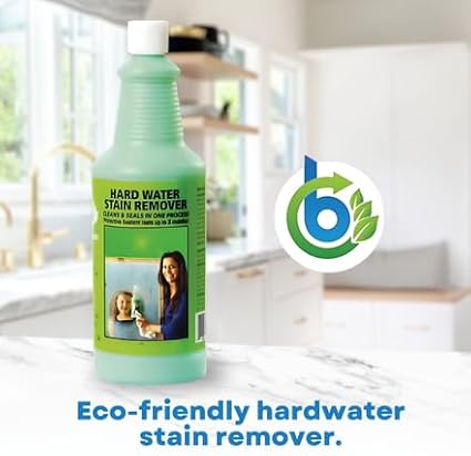 BioClean Hard Water Stain Remover 40 oz | Extra Strength Bathroom &amp Kitchen Cleaner Eco-Friendly &amp Non-Toxic Removes Stubborn Stains Soap Scum &amp Grime