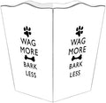 Marye-Kelley WB2482 - Wag More Bark Less Black on White