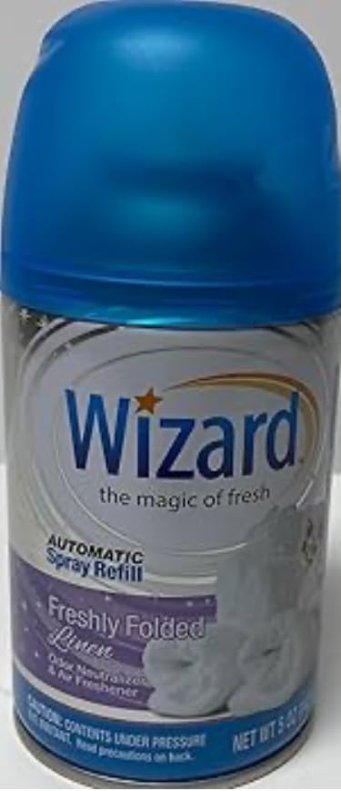 Wizard Automatic Spray 5Oz Refill (Package May Vary) Pack of 6 (freshly folded linen 6)