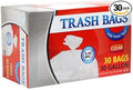 30 Gallon Clear Plastic Trash Bags - Disposable Durable Trash Bags with Twist Ties for Large Cleanups Storage and Waste Management - Perfect for Home Office Kitchen Commercial Use (60)